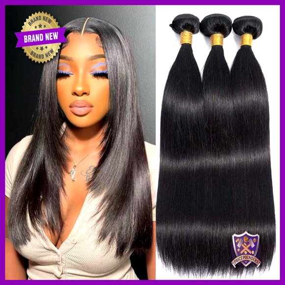 Brazilian Virgin Human Hair Extensions 14-18 Inch Straight Bundles 300g main image 6